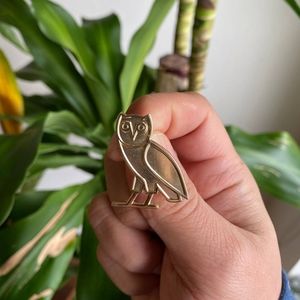 Gold Owl Hard Enamel Pin